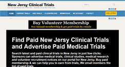 Desktop Screenshot of newjerseyclinicaltrials.com